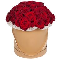 Large box of red roses