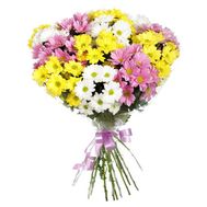 Bouquet of 11 multi-colored chrysanthemums