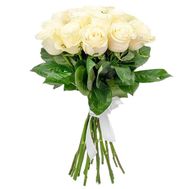 Bouquet of 19 white roses