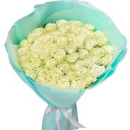 Bouquet of 45 white roses
