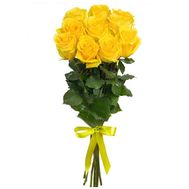 Bouquet of flowers of 9 yellow roses