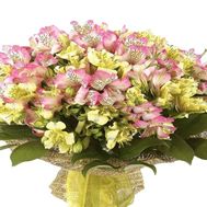 Bouquet of 41 multi-colored alstroemerias