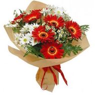 Bouquet of 7 gerberas and 4 chrysanthemums