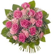 Bouquet of 9 roses and 10 carnations
