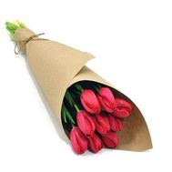 Bouquet of 9 pink tulips