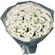 Bouquet of flowers from 25 chamomile chrysanthemums