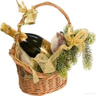 Champagne basket for New Year''s Eve
