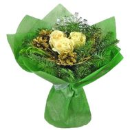 Новорічний букет з шишками