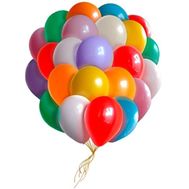 25 multi-colored balloons