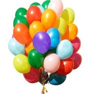 50 multi-colored balloons