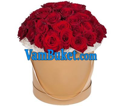 Large box of red roses