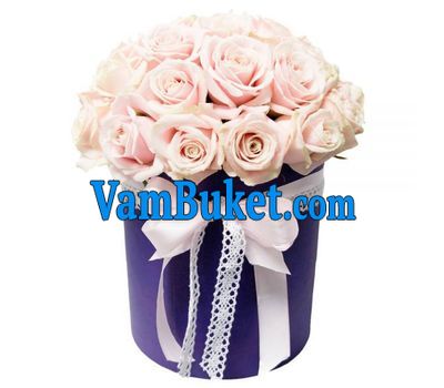 Cream roses in a box