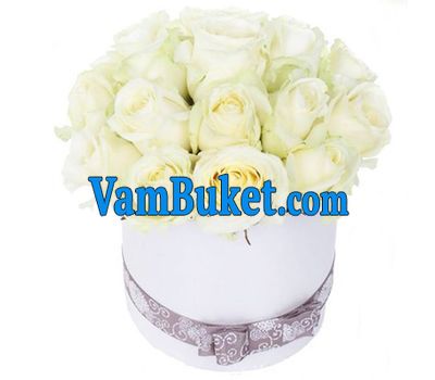 Nice box with white roses