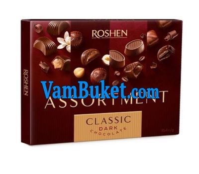 Цукерки Асорті Roshen чорний шоколад