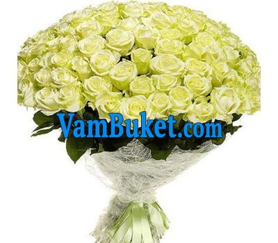 Bouquet of 101 white roses