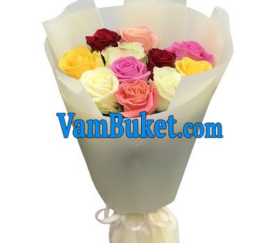 Bouquet of multicolored roses