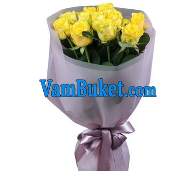 Bouquet of 11 yellow roses