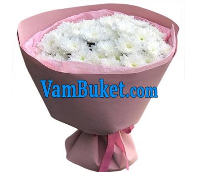 Bouquet of 15 white chrysanthemums