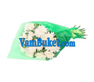 Bouquet of 15 white chrysanthemums