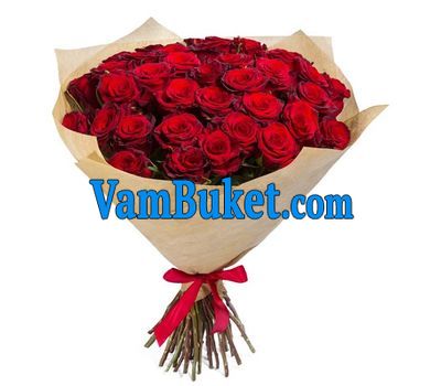 Bouquet of 35 red roses
