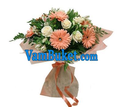 Bouquet of 7 roses, 7 gerberas and 7 alstroemerias