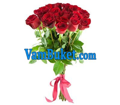 Bouquet of 21 red imported roses