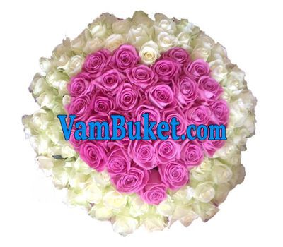 Heart of 101 roses
