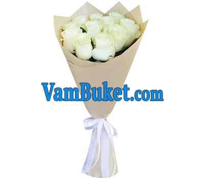 Bouquet of 11 white roses