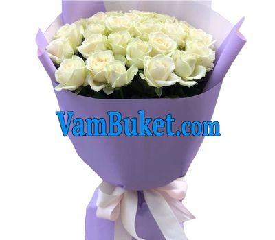 Bouquet of 25 white roses