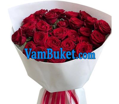Bouquet of 25 red roses flowers