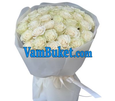 Bouquet of 35 white roses