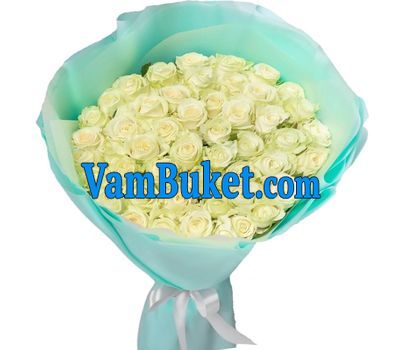 Bouquet of 45 white roses