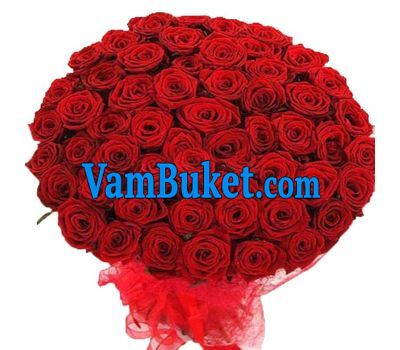 Bouquet of 75 red roses