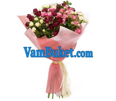 Bouquet of 9 bush roses