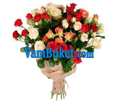 Bouquet of 15 bush roses