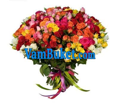 Bouquet of 101 bush roses