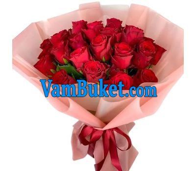 Bouquet of 25 red roses flowers