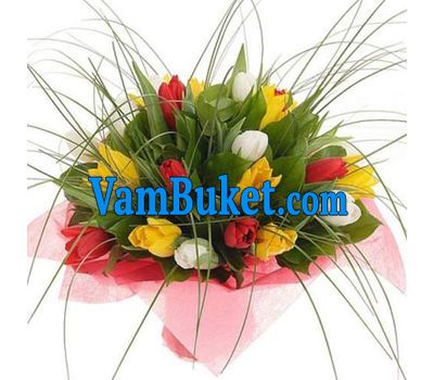 Bouquet of flowers from 23 tulips
