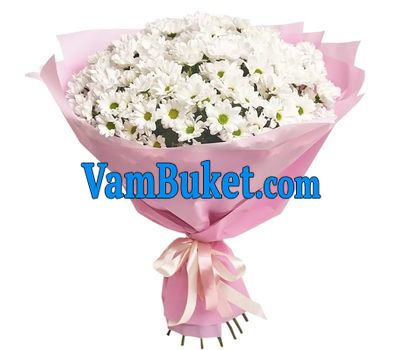 Bouquet of flowers from 15 chamomile chrysanthemums
