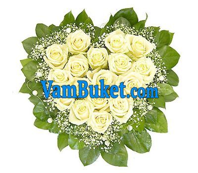 17 white roses