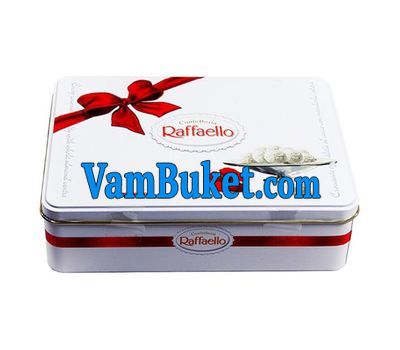 Raffaello candies in a metal box