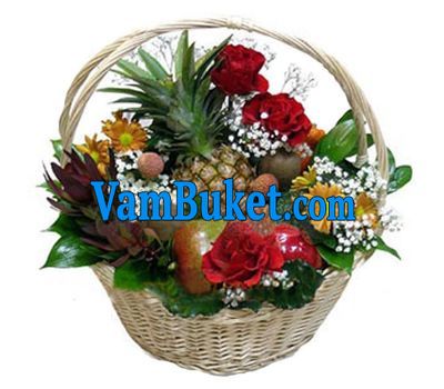 Fruit and flower basket