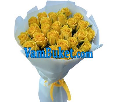 Bouquet of flowers of 25 yellow roses